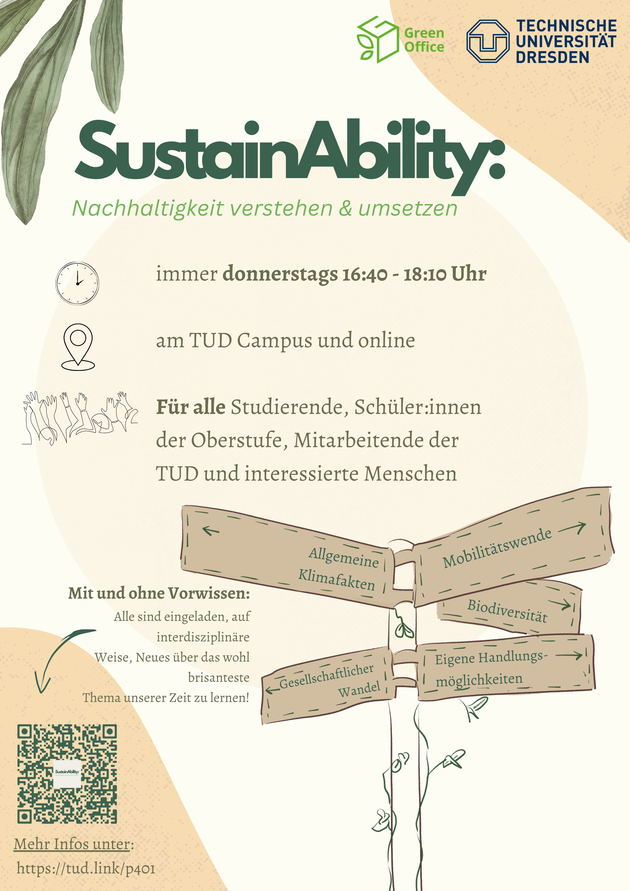 TU-Vorlesungsreihe SustainAbility: jeden Donnerstag 16:40 Uhr