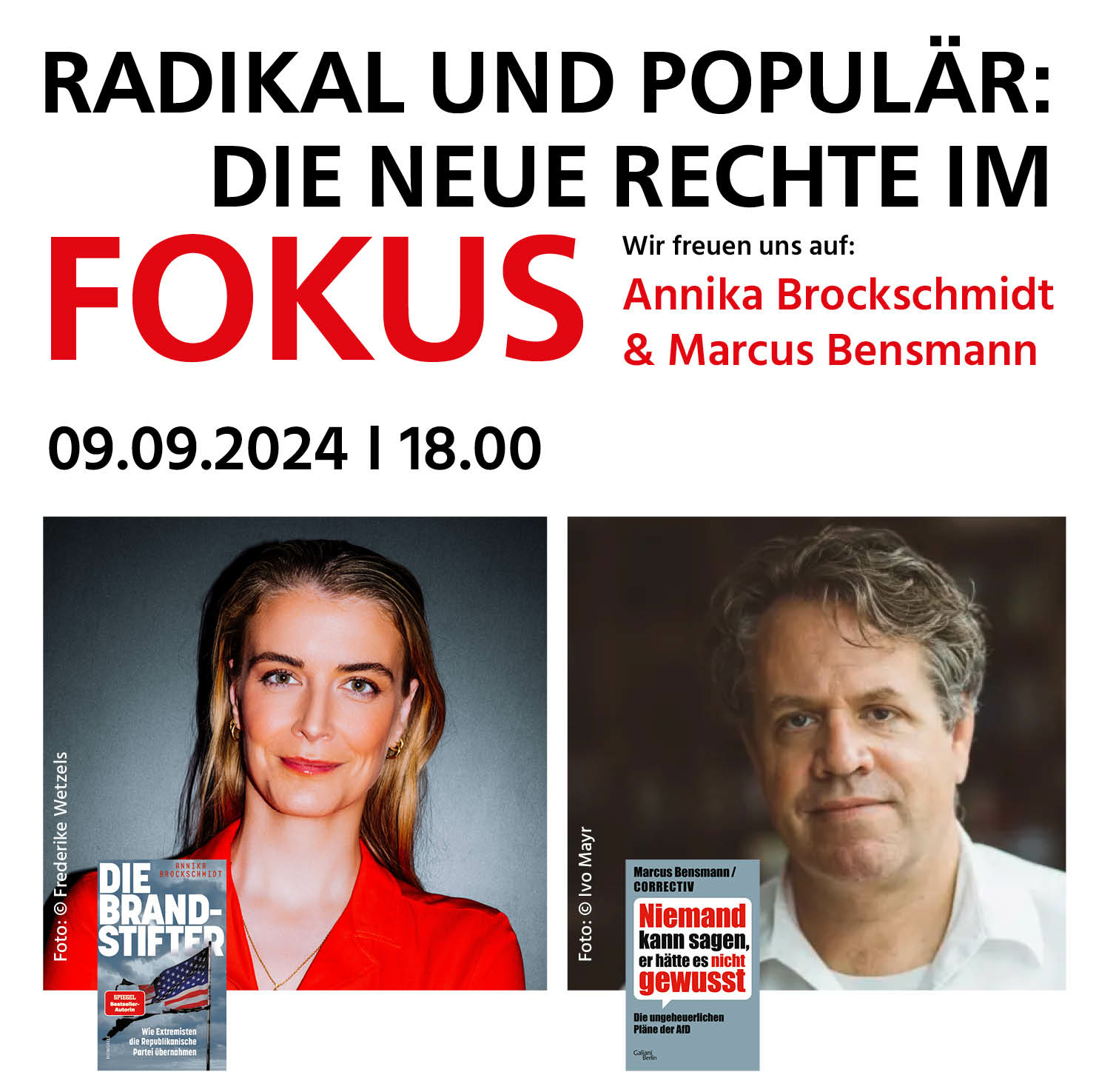 "Radikal und populär: Die Neue Rechte im Fokus" mit Annika Brockschmidt und Marcus Bensmann