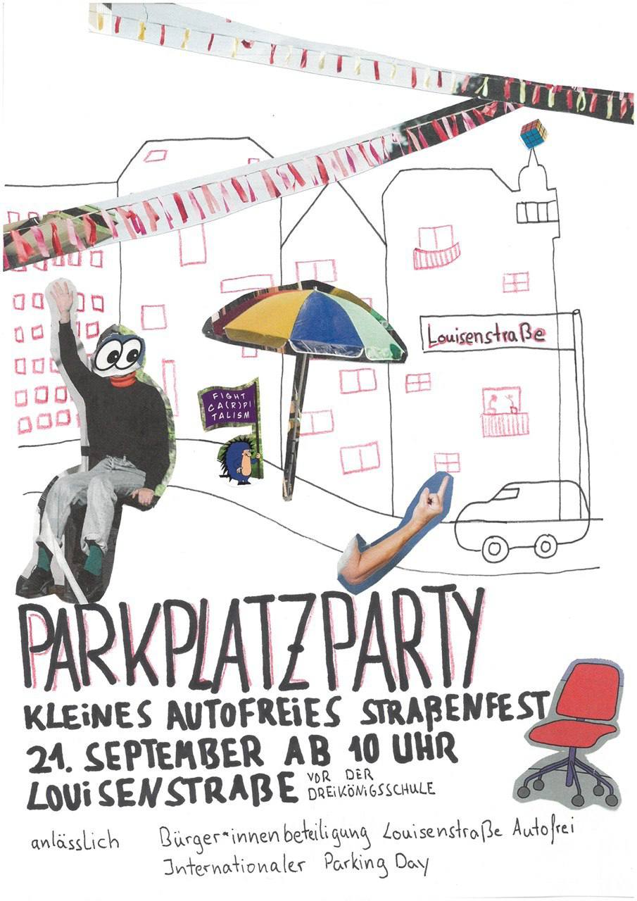 Parkplatzparty - kleines autofreies Straßenfest
