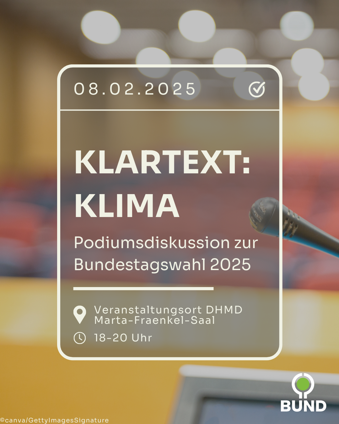 Klartext: Klima – Podiumsdiskussion zur Bundestagswahl 2025